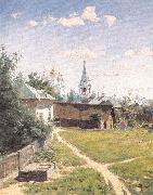 Polenov, Vasily Moscow Courtyard Germany oil painting artist